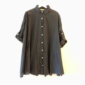 Dilemma by Designer Dhun Shroff Tunic Shirt Blouse Black Women’s One Size